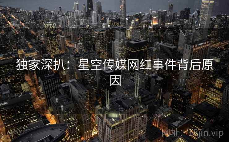 独家深扒：星空传媒网红事件背后原因